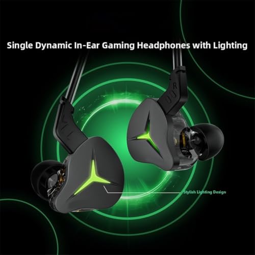 Auriculares con cable para juegos accesorio de repuesto resistente negro con LED 4