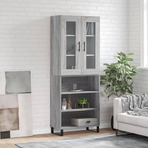 Librerias de Madera con Puertas de Cristal Marca AJJHUUKI