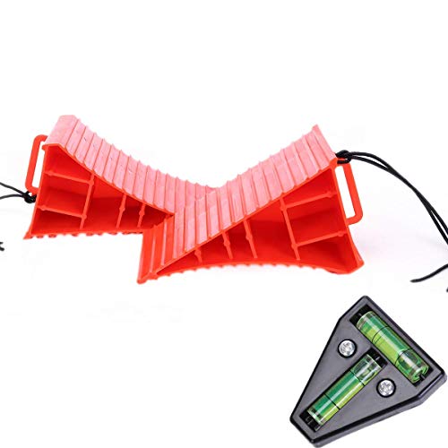 Homeon Wheels Rv Camper Large Wheel Chocks With Handle And Rope For Safety-Car Chocks, Tire Chocks, Trailer Solid Heavy Duty Wheel Chocks-2 Packs.(Red) #TOP6