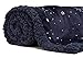 Chanasya Premium Solar System Galaxy Star Space Print Gift Throw Blanket- Featuring Nine Planets Orbiting The Sun Including Pluto Reversible for Bed Couch Birthday (50x65 inches) Navy