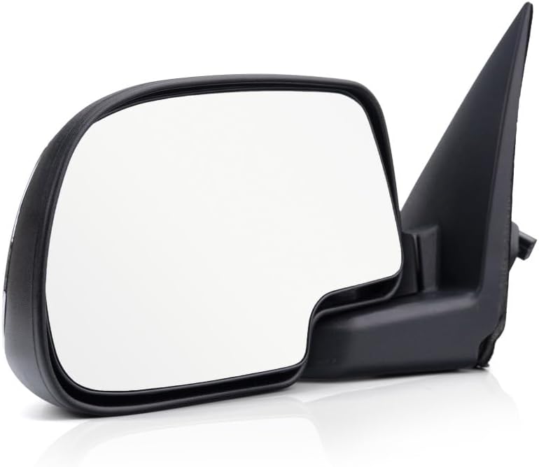 For Chevy Silverado 1500 HD 2001 2002 Door Mirror Driver Side | Power | Remote | Non-Heated | RPO-D48 | Chrome | Replacement For 15172247 | GM1320174
