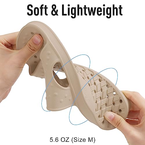 Image of shevalues Shower Shoes for Women Men with Arch Support Quick Drying Pool Slides Lightweight Beach Sandals with Drain Holes