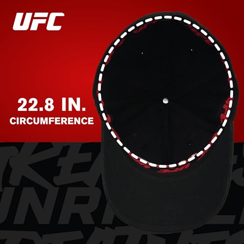 Image of Concept One Unisex Adult UFC Baseball Hat, 6 Panel Adult Flex Fit Active Sport Cap with Curved Brim