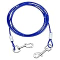NATUCE 10ft (3 Meter) Dog Tie Out Cable, Tie-Out Cable for Dogs up to 176lbs, Suitable for all Breeds (Blue)