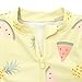 Gerber Baby Girls Toddler Long Sleeve One Piece Rashguard Swimsuit, Yellow Fruit, 6-9 Months
