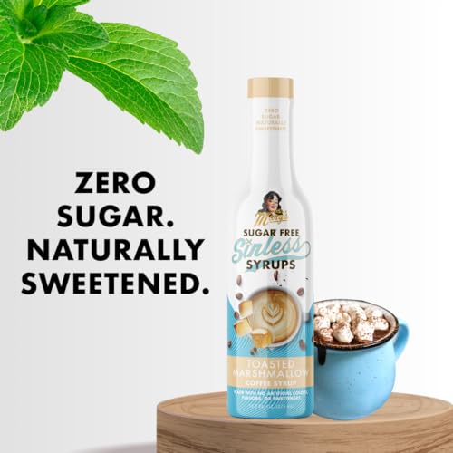 Sugar Free Toasted Marshmallow Sinless Syrup - Stevia Based, No Sugar Alcohols Or Sucralose, No Artificial Sweeteners, Natural Ingredients, Coffee Tea Cocoa Dessert thumb #4
