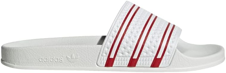 adilette slides red and white