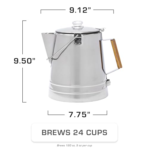 COLETTI Scoutmaster 24-Cup Stainless Steel Percolator