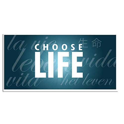 VictoryStore Yard Sign Outdoor Lawn Decorations: Pro-Life Yard Sign, Blue Choose Life One Sided, 12 Inch x 24 Inch with Stakes, Set of 2