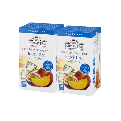 AHMAD TEA 水出しピーチ&パッションフルーツティーバッグ20袋