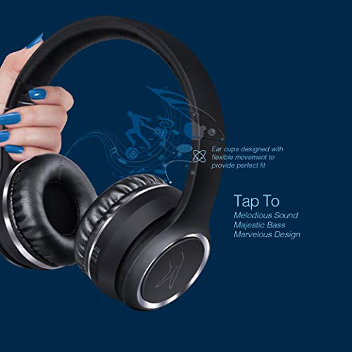 Image of FINGERS Tap-2-Beat Wireless Bluetooth Headset with Mic, Black
