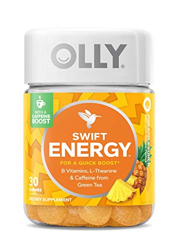 OLLY Swift Energy Gummy, 10 Servings (30 Gummies), Pineapple Punch, B Vitamins, L