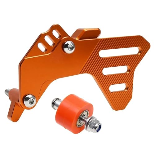 SWVYDC Kettenradabdeckung Passend für SX SXF EXC EXC-F XC XCF XCW TPI FC TE TX 250 300 350 2017–2023 CNC-Kettenradabdeckung, Kettenschutz Kettenschützer(Set Orange 2)