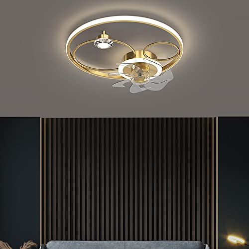 Ventilateur d'éclairage LED variable silencieux plafonnier or 22in - 5
