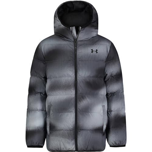 Image of Under Armour Boys' Pronto Hooded Puffer Jacket, Lightweight & Water Repellent