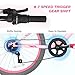 WEIZE 24 Inch Kid Mountain Bike,Kid Bike for Girls Age 6-14 Year Old,6 Speed Kid Bicycle with Front Suspension Fork,Adjustable Seat Height,High-Carbon Steel Frame,Ideal for Girl Adventurers,Pink