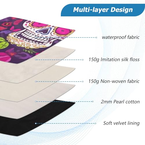 Funda para portátil con diseño Mexican Sugar Skulls 13-14" miniatura 4