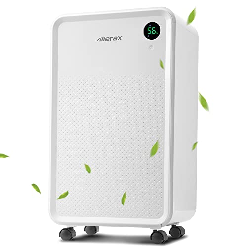 Merax 30 Pint Compact Dehumidifier For 3,000 Sq. Ft Home, Basement Bathroom With 68Oz (2000Ml) Water Tank, Quiet & Auto Shut-Off Dehumidifier For Kitchen And Home Gym (2L) #TOP16