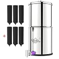Membrane Solutions UV Countertop Gravity Water Filtration System with Extra 3-Pack Replacement Filter Elements (U3 New)