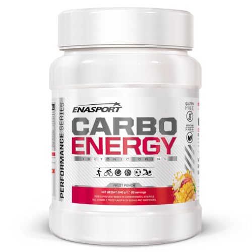 Enasport, Carbo Energy 540g, Bebida isotonica en polvo con electrolitos, Sales minarales para el deporte de Hidratacion.