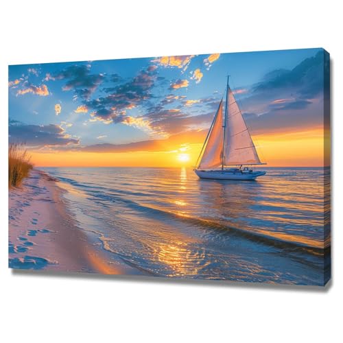 Oeuvre de paysage marin de qualité supérieure 60x80cm cadre inclus