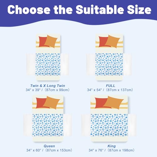 Miniatura 4 de Moemoe Baby Protector De Cama Para Incontinencia, 87 X 137 Cm, Reutilizable, Lavable, Impermeable, Para Cama Full