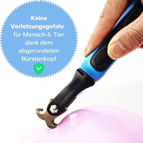 Tiertastisch Hundebürste & Katzenbürste für Mittel-& Langhaar, Unterwollkamm zur Entfernung von Unterwolle und Verfilzungen, Deckhaarschutz und Massageeffekt, Fellhaarbürste zur Enthaarung