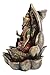 Ebros Hindu Goddess of Prosperity Lakshmi Seated On Lotus Throne Backflow Cone Incense Burner Statue 6