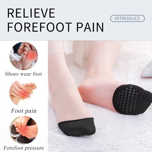 9 Pairs Toe Topper Socks For Mules - Non-Slip Half Socks, Invisible Liner For Backless Shoes Women