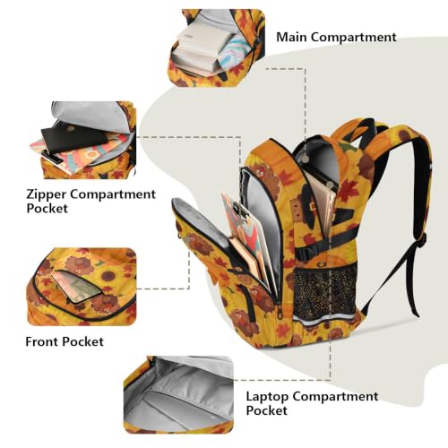 Mochila de Acción de Gracias estampada con motivos de cosecha 5