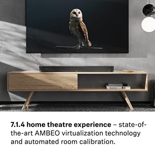 Image of Sennheiser AMBEO Soundbar Plus for TV and Music with Immersive 3D Surround Sound, Virtual 7.1.4 Speaker Setup, Built-in Dual Subwoofers, Advanced Streaming Connectivity, Night Mode, Black