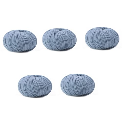yanwuwa 5 rollos de hilo acrílico suave de colores, 109.36 yardas, 50 gramos por rollo, para tejer suéteres, bufandas, chales, bolsas, ganchillo y manualidades para bufandas