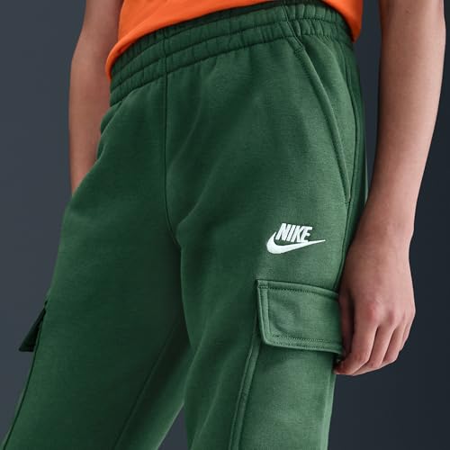 Nike Sportswear Club Fleece Big Kids' Cargo Pants (Fir/Fir/White)2