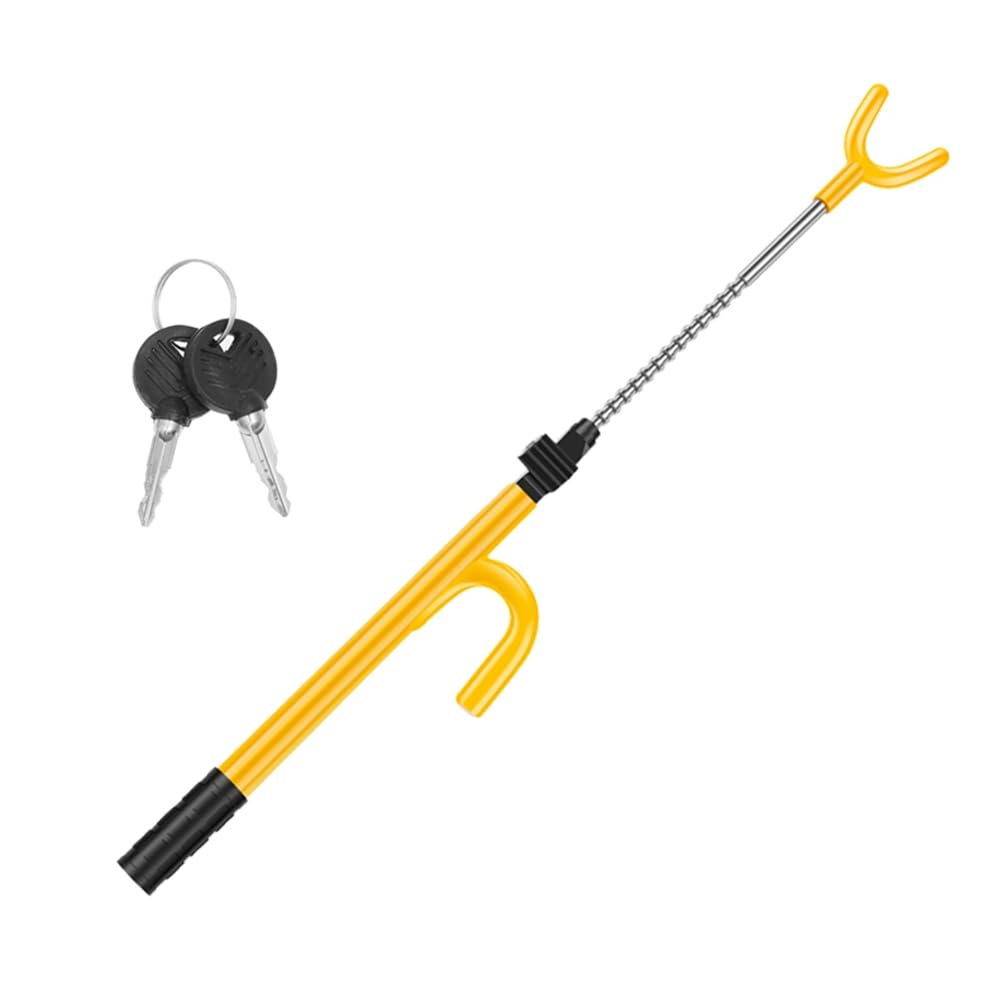Jnchdghwa As Shown Anti-Theft Wheel Lock Universal Car Steering Adjustability Length Security Device For Enhanced Vehicle Protection