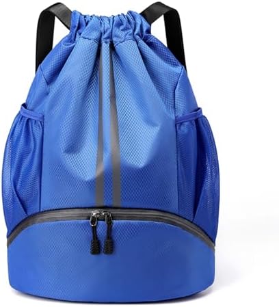 Drawstring Backpack Gym Bag with Shoes Compartment