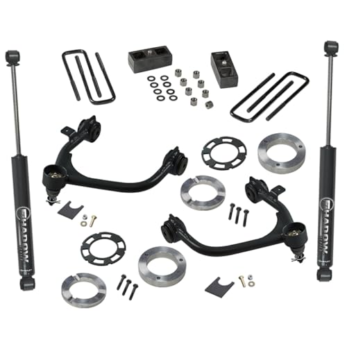 RealTruck SUPERLIFT SUSPENSION 3" Lift Kit for Silverado/Sierra | Complete Lift Kit with Rear Shadow Series Shocks & Upper Control Arms | 3900 | Fits 2019-2024 Chevrolet Silverado/GMC Sierra 1500