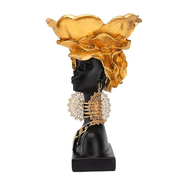 STCREE Hars zwarte damesdienblad met bloem, oorbellen en kettingen, hars trays kunnen kleine voorwerpen, ornamenten, fruit, unieke woondecoratie TQGJST306 bevatten