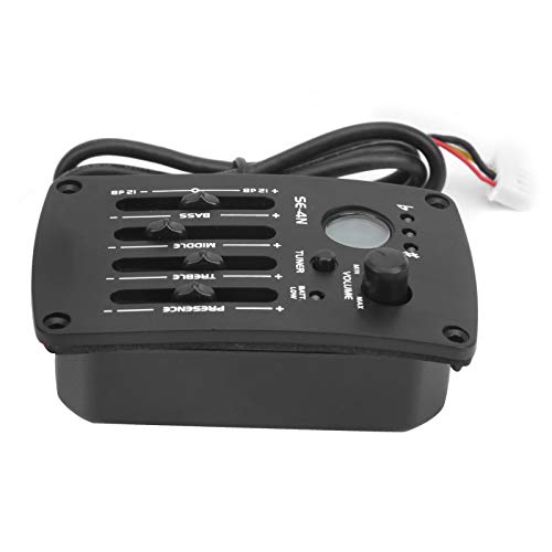 EQ-Equalizer-Tonabnehmer für Akustikgitarre, 4-Band-Vorverstärker, Musikinstrumentenzubehör SE4N – Hochwertiger 4-Band-Tonabnehmer für Akustikgitarre mit Equalizer-Vorverstärker