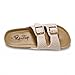 PepStep Slide Sandals for Women with Soft Cork Footbed and Strap, Ladies Fashion Platform Slide Sandals Comfortable Slip On Style(8,PLTFraffia)
