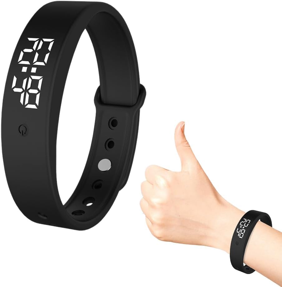 RANJIMA Wecker Armband Vibration, Vibrationswecker Armband für Kinder & Erwachsene, Silent Vibrations Wecker Armbands, bis zu 8 persönliche Alarme,...