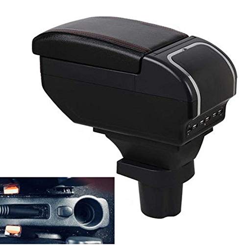 XTHY pour Dacia Sandero, boîte d'accoudoir Central Contenu du Magasin Boîte de Rangement Boîte d'accoudoir Dacia stepway avec Porte-gobelet cendrier Interface 9USB Cover