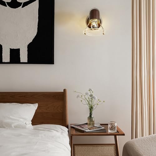 Lámpara de pared LED medieval francesa rústica para baño y dormitorio 4