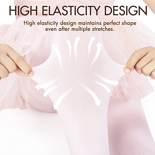 Tiejian Pink Ballet Tights For Girls, Ultra Soft Girls Dance Tights, Toddler Ballet Tights(Toddler/Little Kid/Big Kid) #TOP3