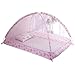 Stylebest Baby Crib Net Tent, Breathable Mesh Foldable Bottomless Design for Infant Bed, with Polyester Steel Wire for Travel Camping Outdoors (Pink)