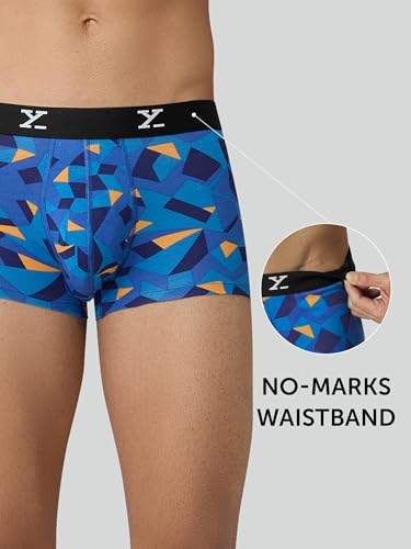 Image of XYXX Men's CloudSoft Modal Printed Trunks| Snug Fit, 4-Way Stretch & No-Marks Waistband Underwear for Man