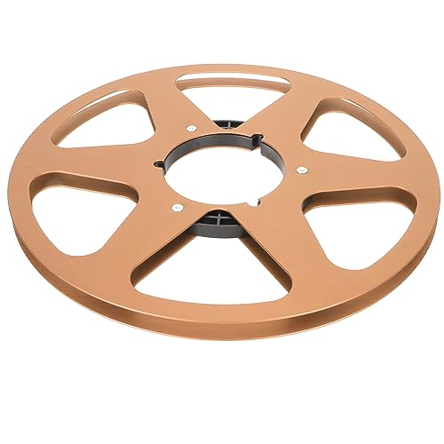 1/4 10,5 Zoll Nab Take Up Reel to Reel Tape, Open Reel AudioTakeup Reel für REVOX Studer, Leeres Aluminium Aufnahmeband Reel to Reel Recorder Zubehör für Nab (Gold)