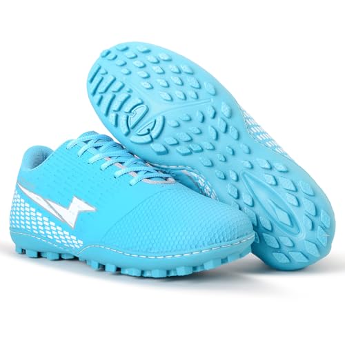 Chuteira Society Cronos Masculino Feminino Futebol Grama Sintética Adulto Solado Costurado (Azul Celeste, BR, Adulto, Numérico, 38)