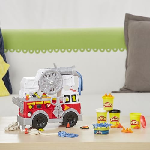 Play-Doh Wheels Fire Truck Toy Vehicle Set, 5 Cans, Preschool Toys for 3 Year Old Boys & Girls & Up, Imagination Toys (Amazon Exclusive) - Image 11
