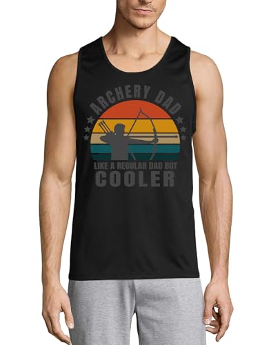 Camiseta de tirantes de tiro con arco para hombre en color negro