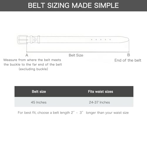Image of Aurolran Women's Leather Belt with Buckle - Ideal for Dresses, Jeans, and Coats